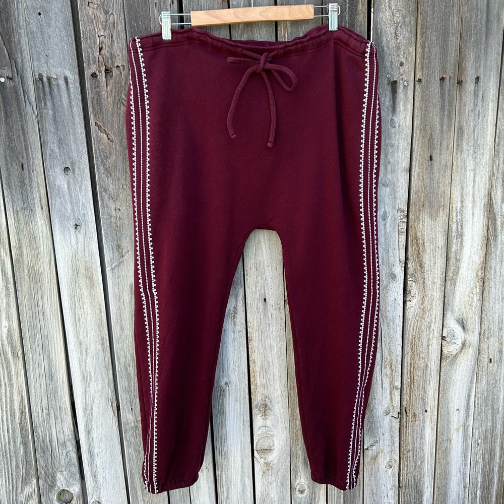 The Upside Phoenix Byron Track Pant Cotton Maroon Burgundy S - Picture 16 of 16